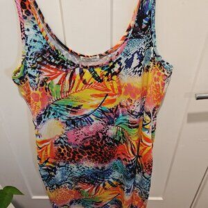 FULL CIRCLE TRENDS MULTICOLOR DRESS (SIZE 2X AND 3X) NEW  WITH TAGS